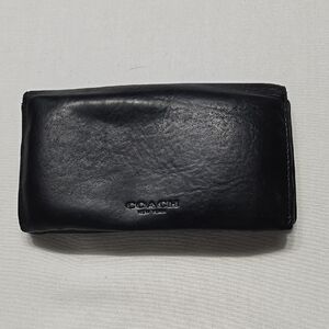 Coach Black Leather Men's Wallet bifold